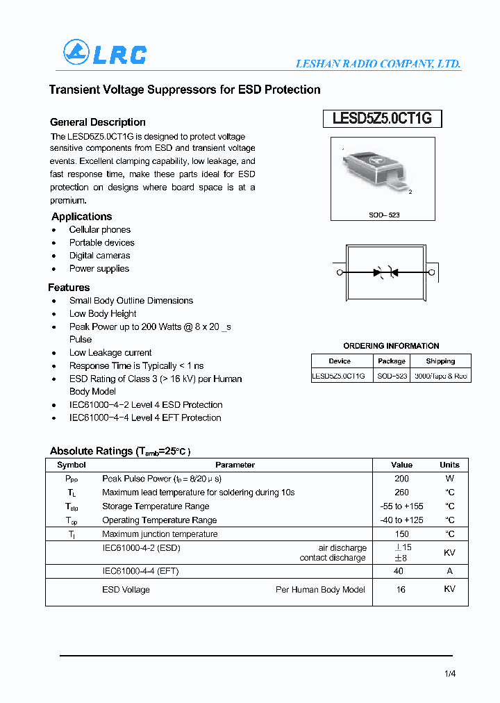 LESD5Z50CT1G_4582731.PDF Datasheet