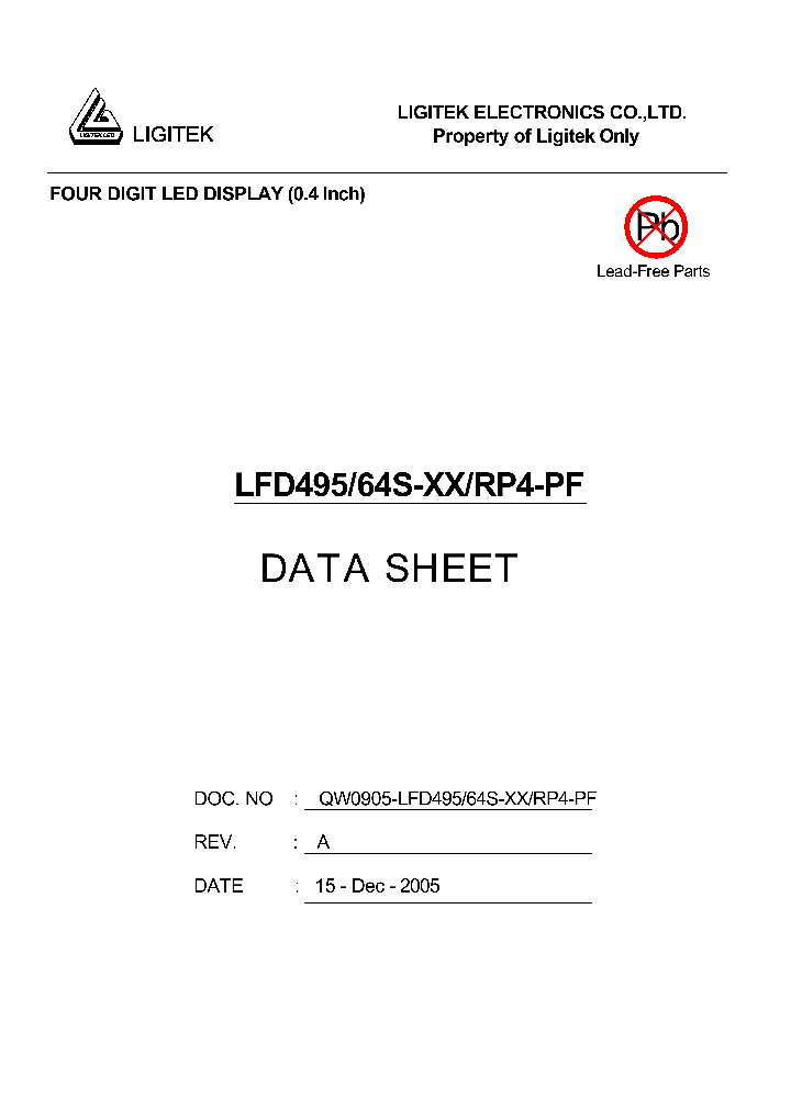 LFD495-64S-XX-RP4-PF_4634345.PDF Datasheet