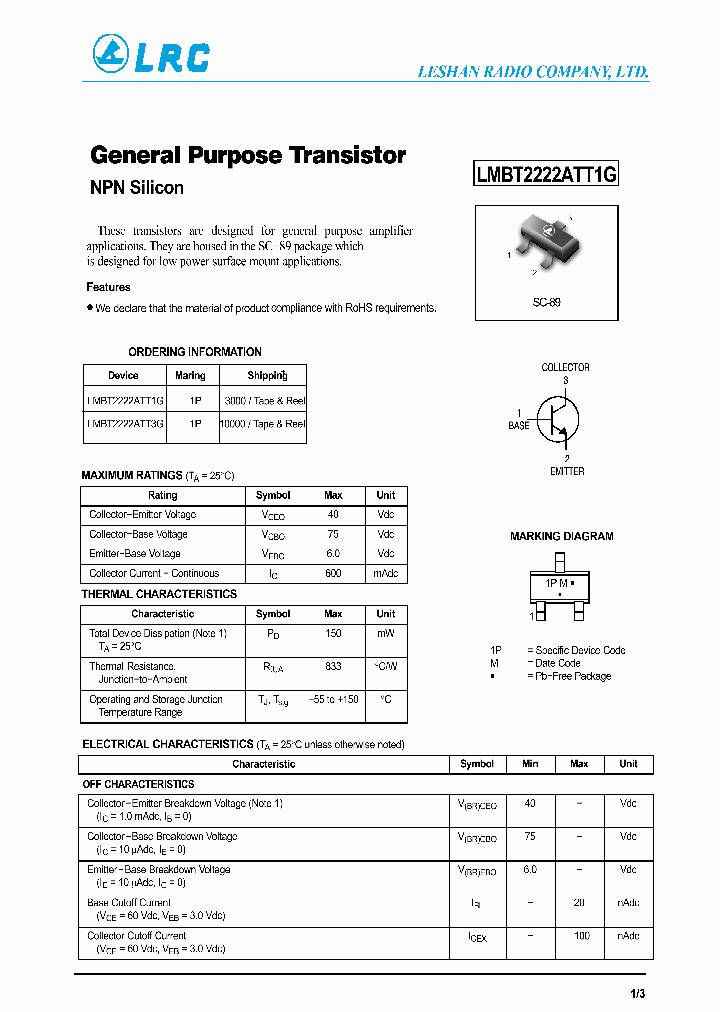 LMBT2222ATT1G_4448523.PDF Datasheet