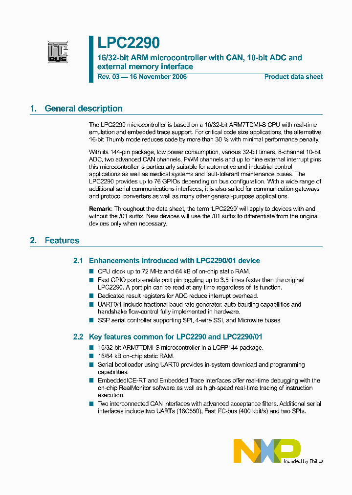 LPC2290_4635799.PDF Datasheet