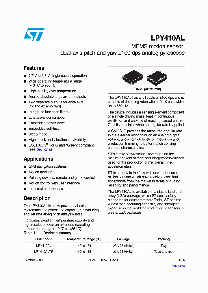 LPY410AL_4729904.PDF Datasheet