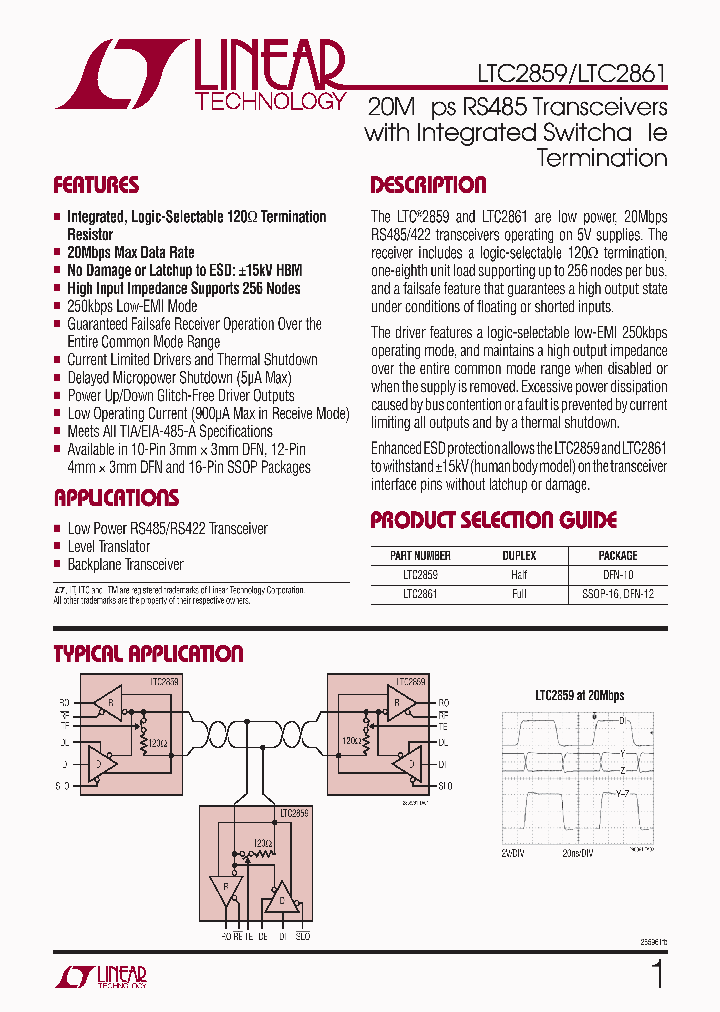 LTC2861IGN_4342260.PDF Datasheet