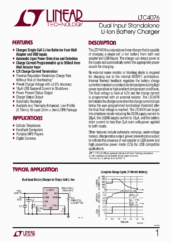 LTC4076_4888797.PDF Datasheet