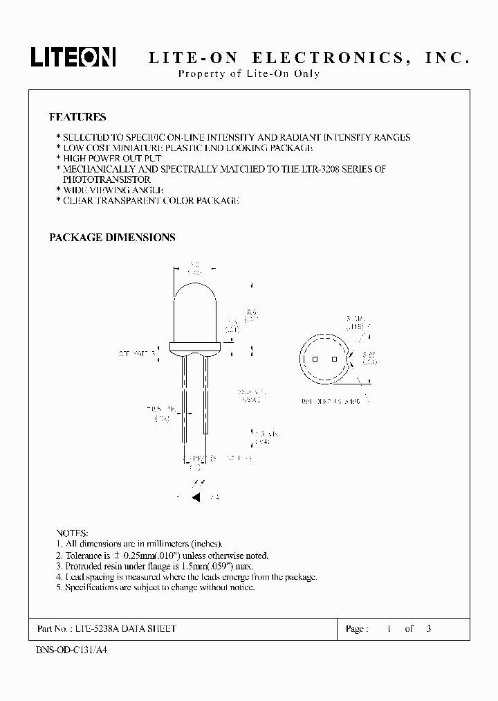 LTE-5238A_4654300.PDF Datasheet