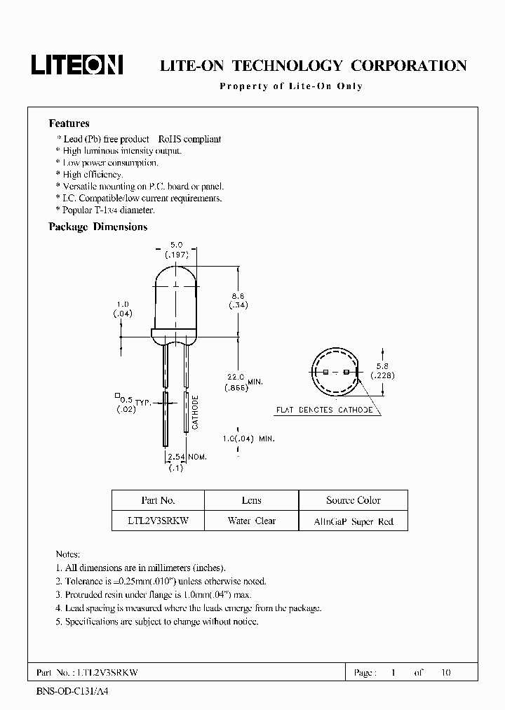 LTL2V3SRKW_4682179.PDF Datasheet