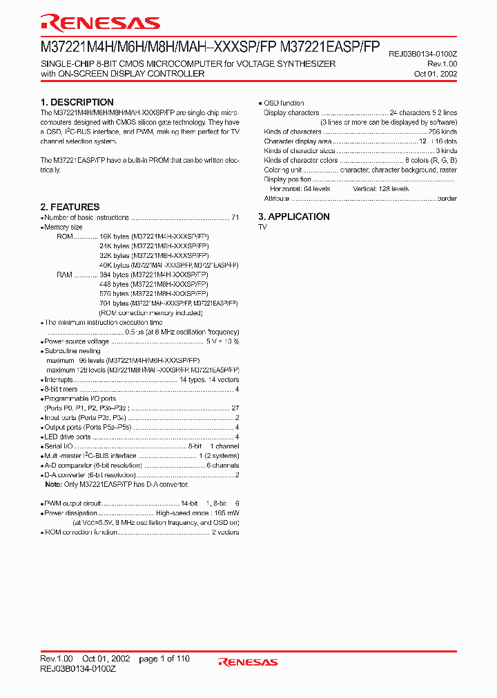 M37221M6H-XXXFP_4520928.PDF Datasheet