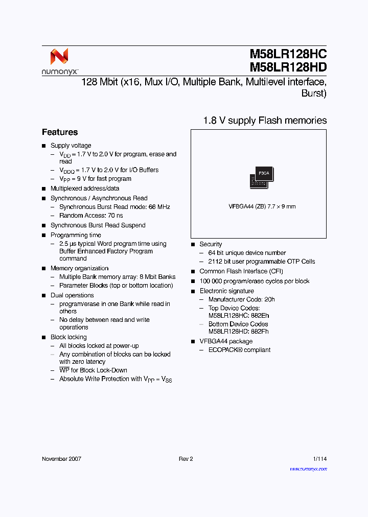 M58LR128HC_4780375.PDF Datasheet