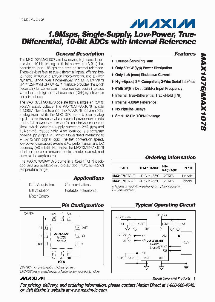 MAX1076ETCT_4465020.PDF Datasheet