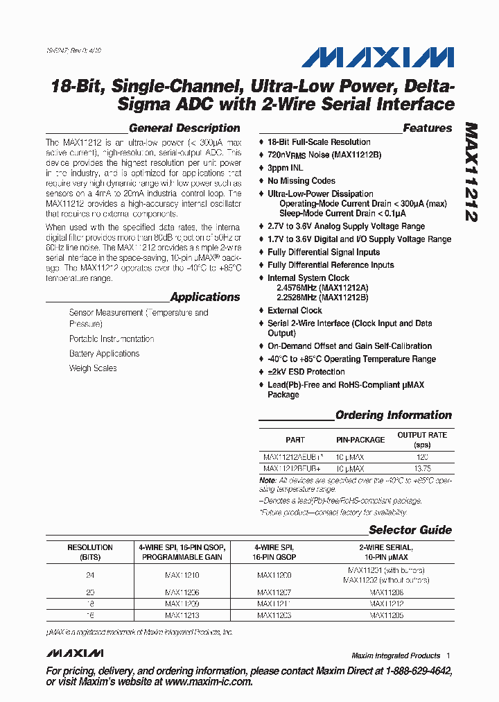 MAX11212AEUB_4694460.PDF Datasheet