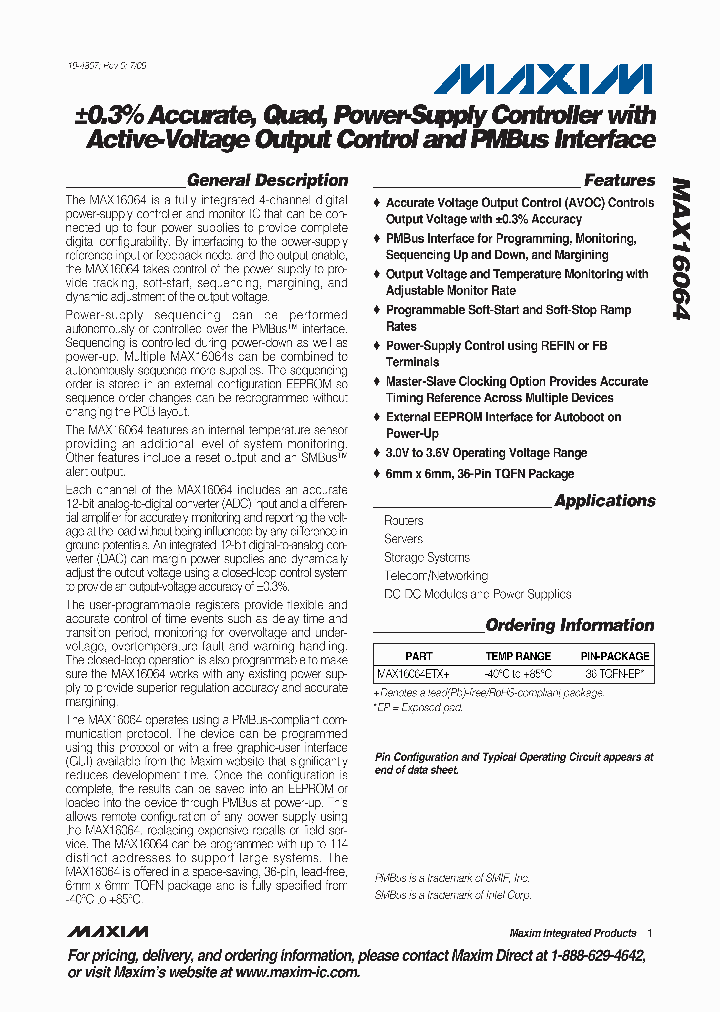 MAX16064ETX_4701406.PDF Datasheet