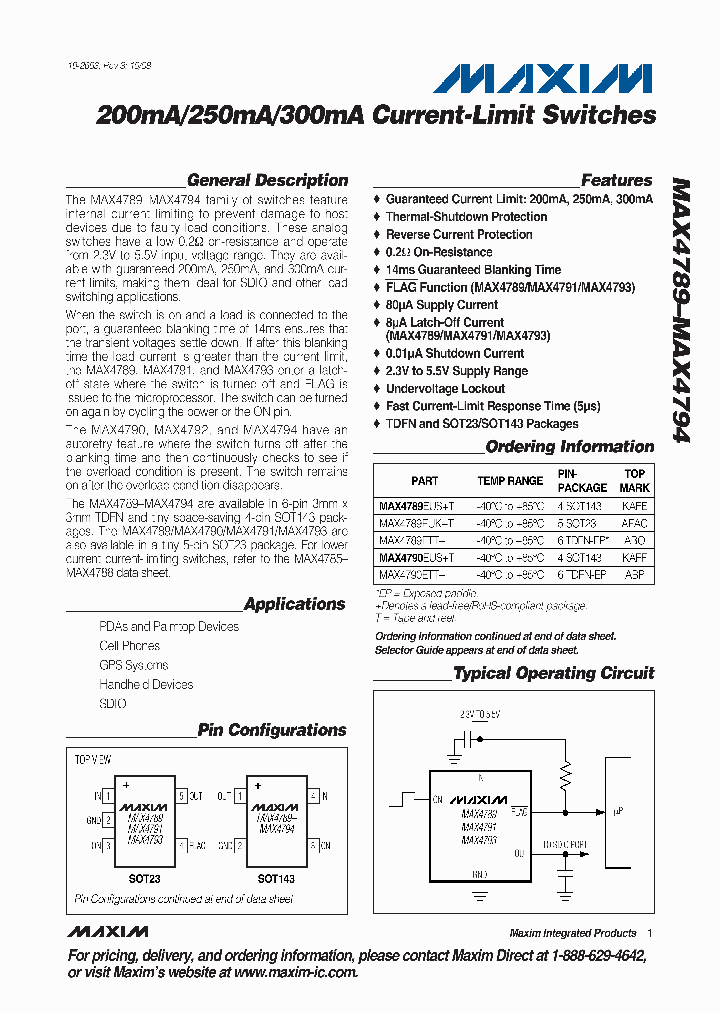 MAX4789EUST_4302931.PDF Datasheet