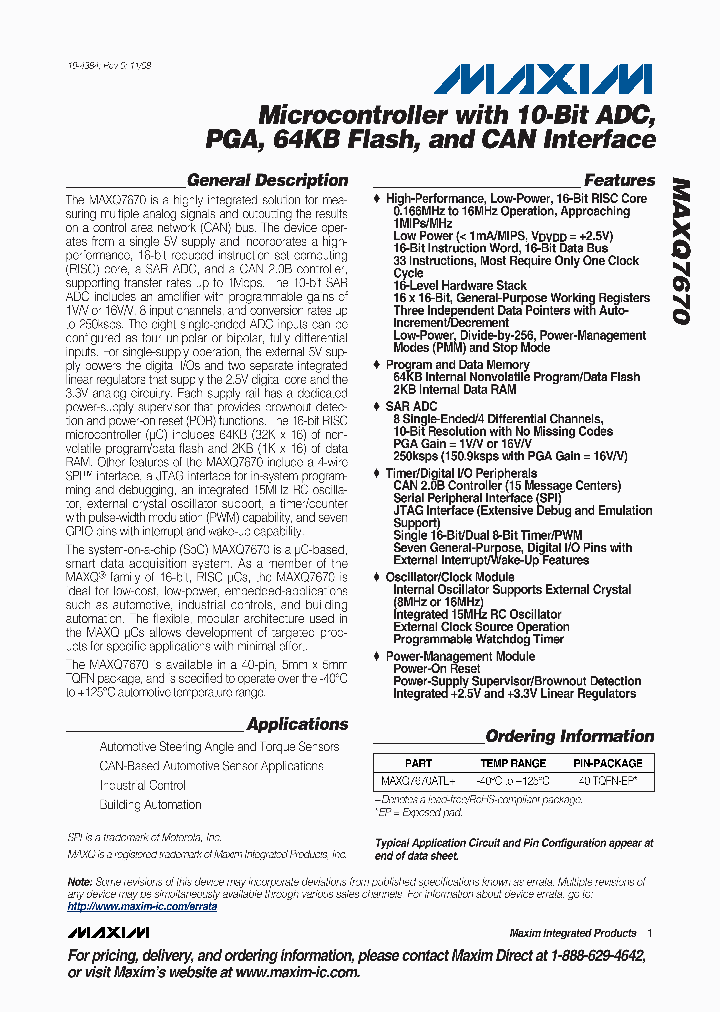MAXQ7670_4279073.PDF Datasheet
