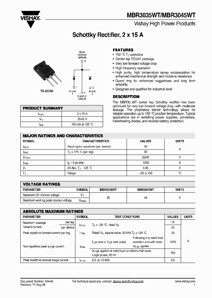 MBR3045WT_4342466.PDF Datasheet