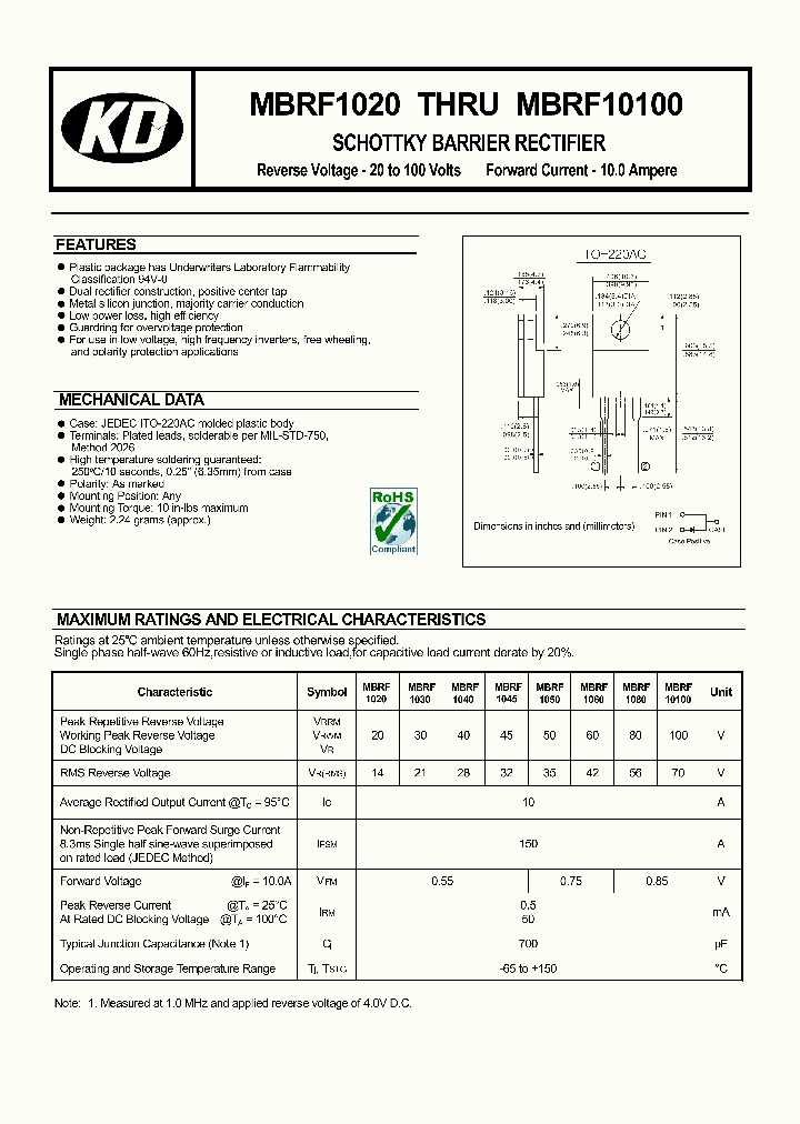 MBRF10100_4585693.PDF Datasheet