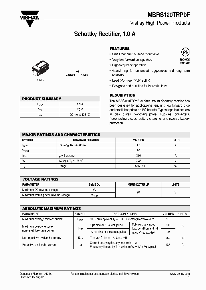 MBRS120TRPBF_4434593.PDF Datasheet