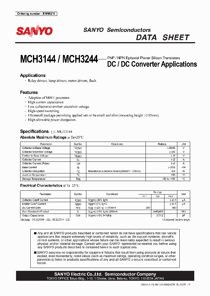 MCH3144_4214450.PDF Datasheet