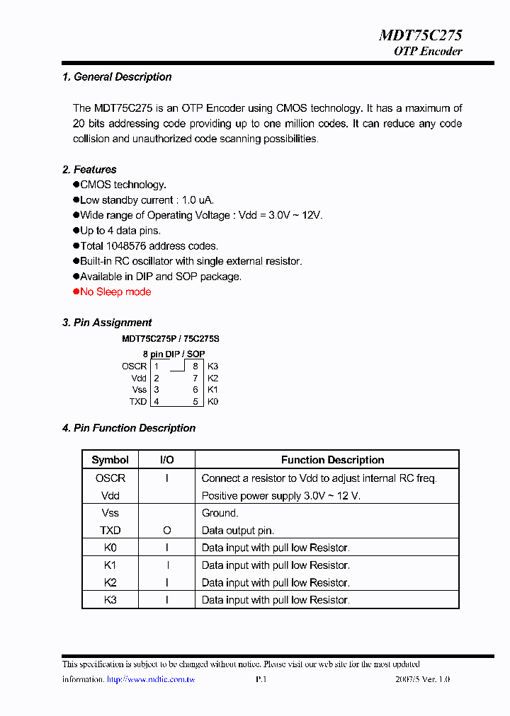 MDT75C275_4848825.PDF Datasheet