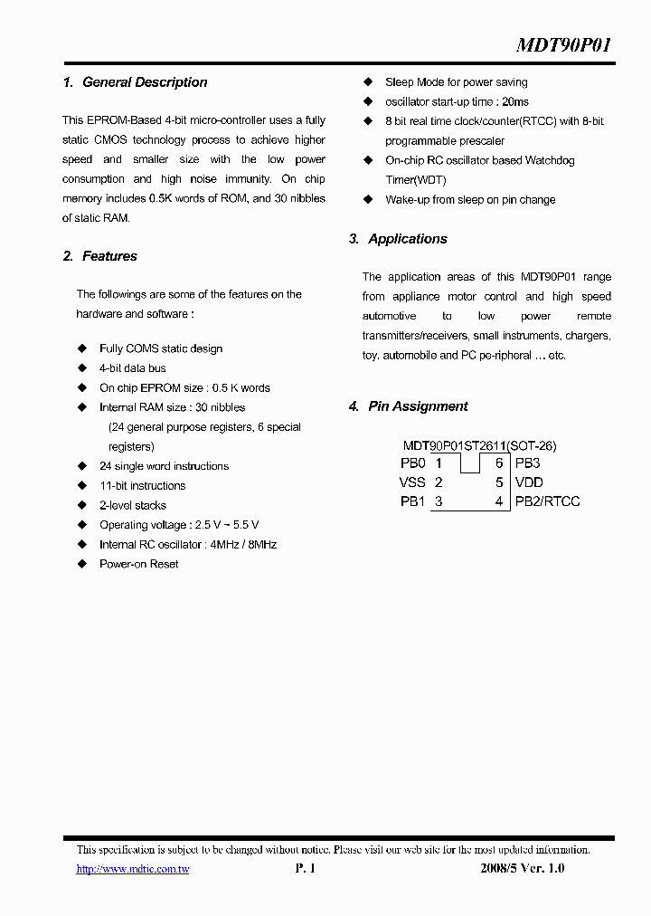 MDT90P01ST2611_4192018.PDF Datasheet