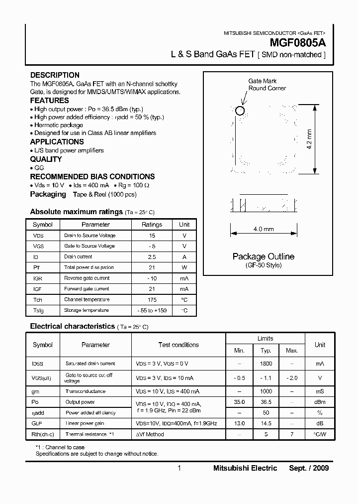 MGF0805A_4537837.PDF Datasheet