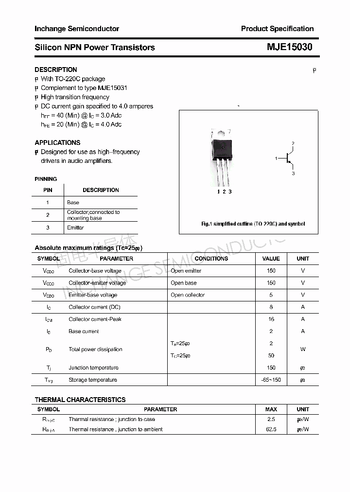 MJE15030_4309941.PDF Datasheet