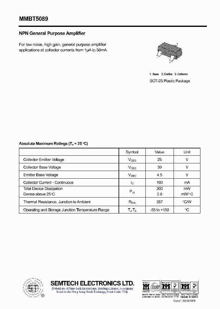 MMBT5089_4569421.PDF Datasheet