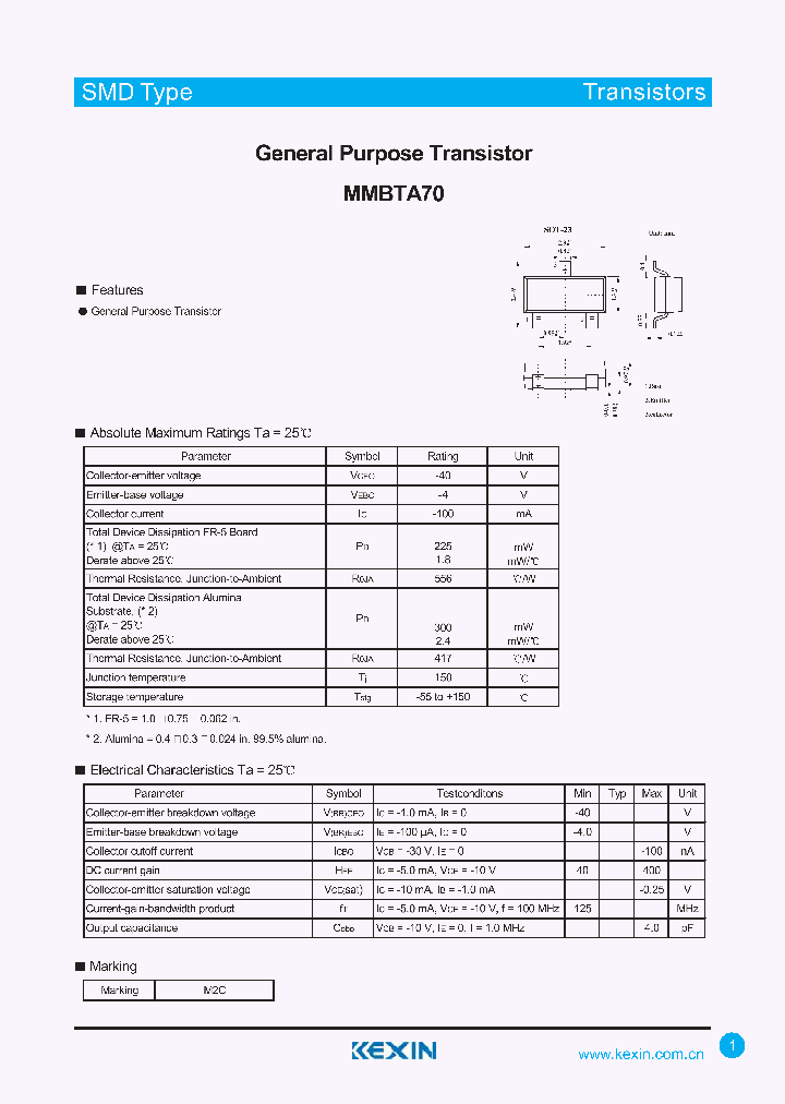 MMBTA70_4290084.PDF Datasheet