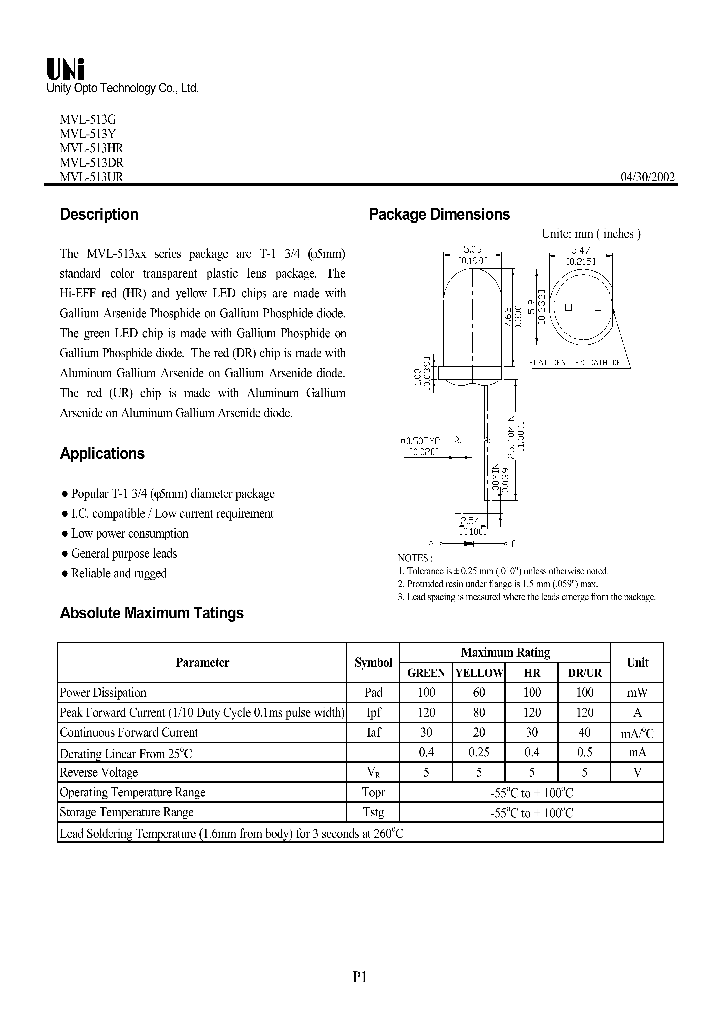 MVL-513HR_4230573.PDF Datasheet