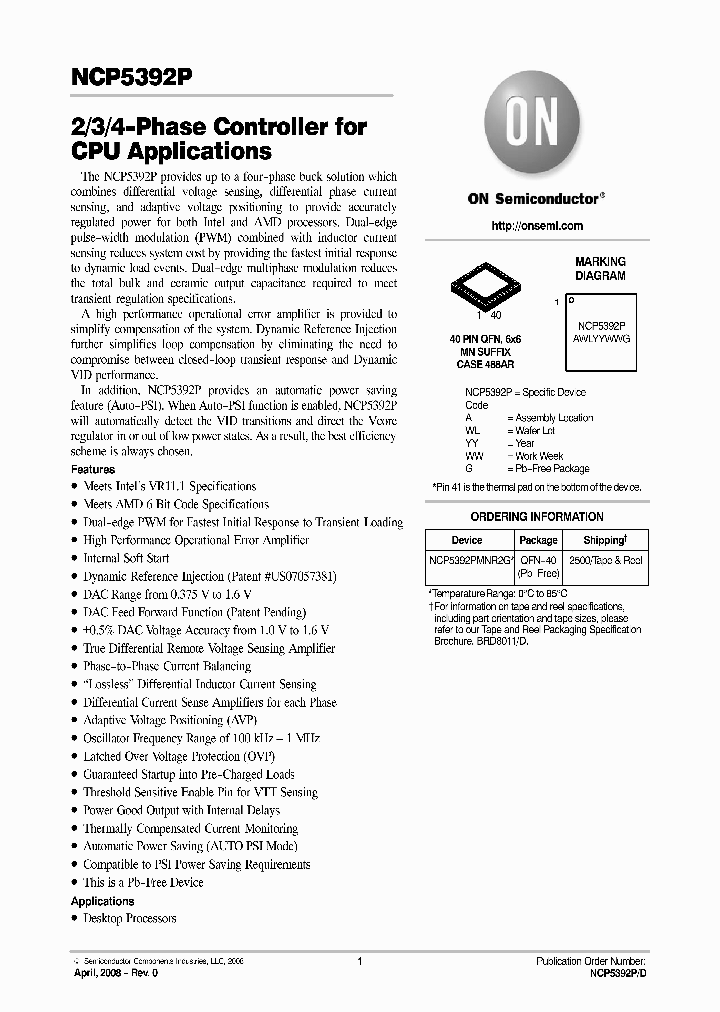NCP5392PMNR2G_4712563.PDF Datasheet
