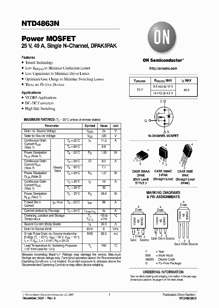 NTD4863N_4745002.PDF Datasheet