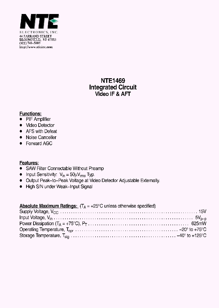 NTE1469_4511203.PDF Datasheet