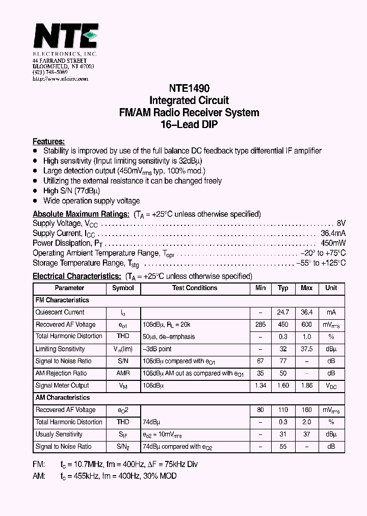 NTE1490_4405901.PDF Datasheet