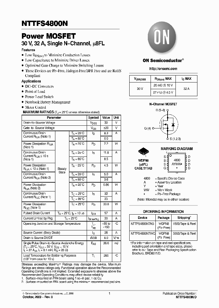 NTTFS4800NTWG_4581320.PDF Datasheet