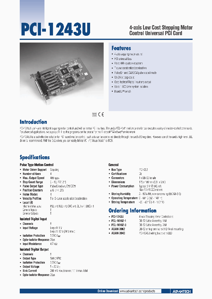 PCI-1243U_4717390.PDF Datasheet