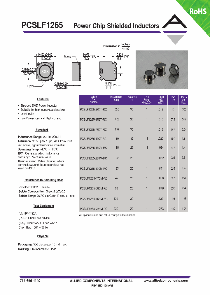 PCSLF1265-470M-RC_4696709.PDF Datasheet