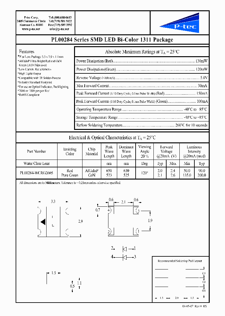PL00284-WCRG2605_4458739.PDF Datasheet