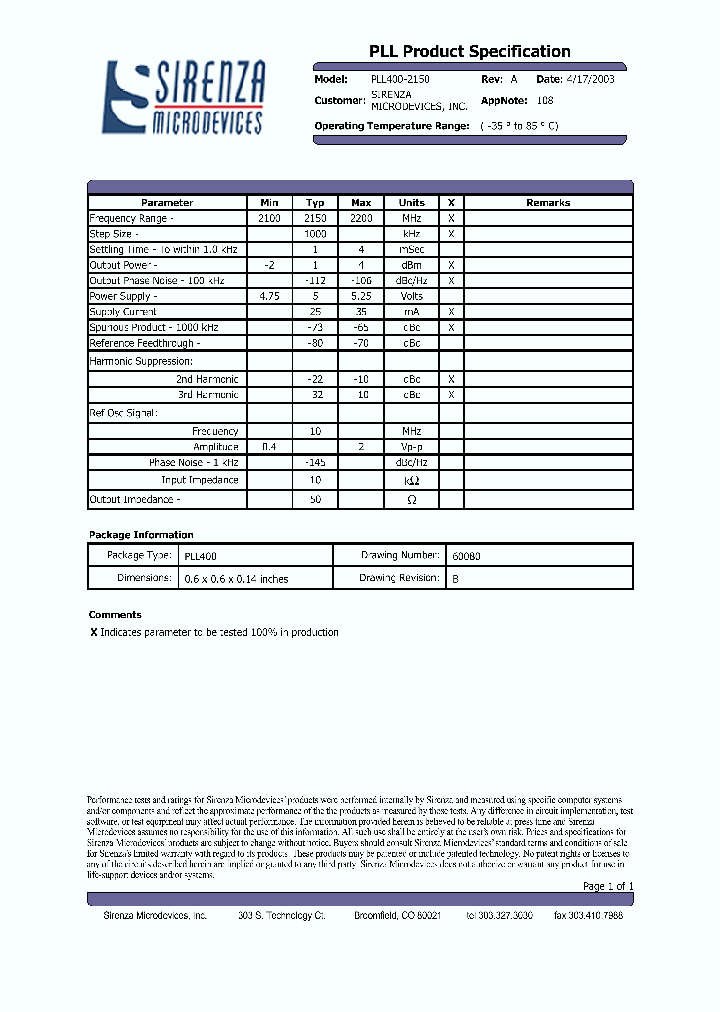 PLL400-2150_4492856.PDF Datasheet