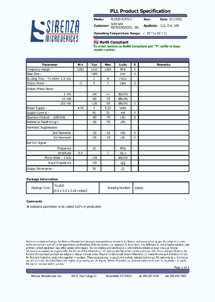 PLL800-5250_4290102.PDF Datasheet