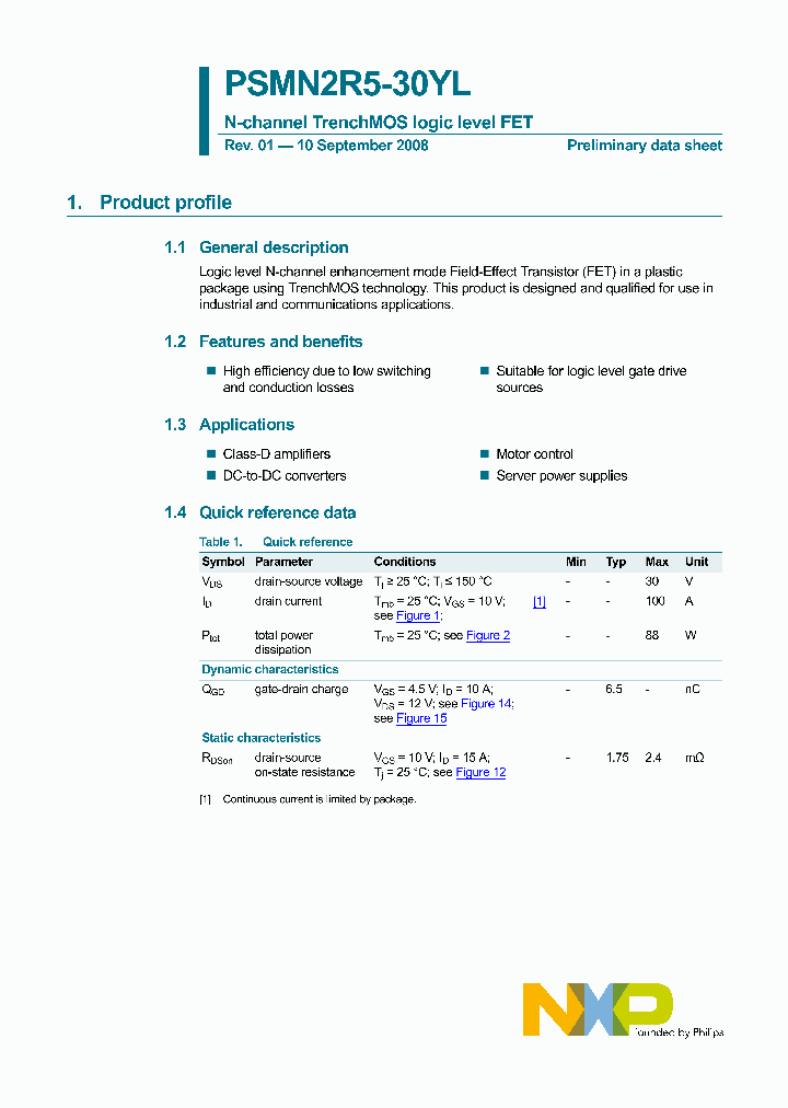 PSMN2R5-30YL_4783287.PDF Datasheet
