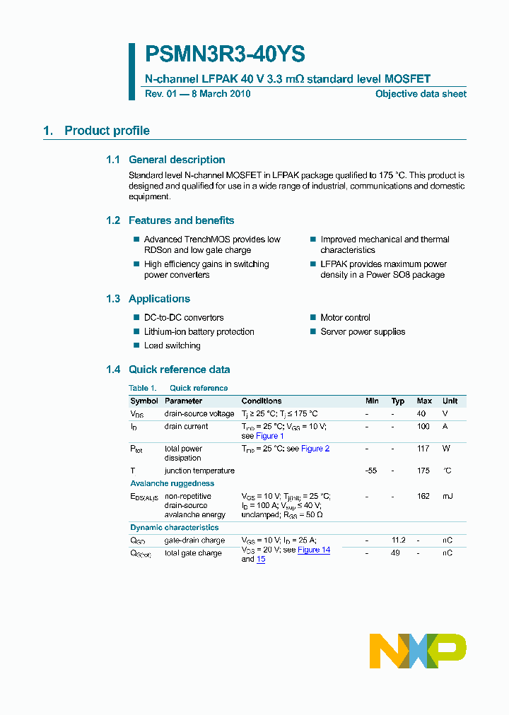 PSMN3R3-40YS_4740588.PDF Datasheet