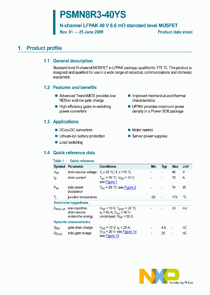 PSMN8R3-40YS_4681940.PDF Datasheet