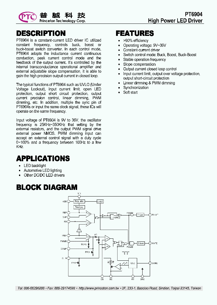 PT6904_4512610.PDF Datasheet