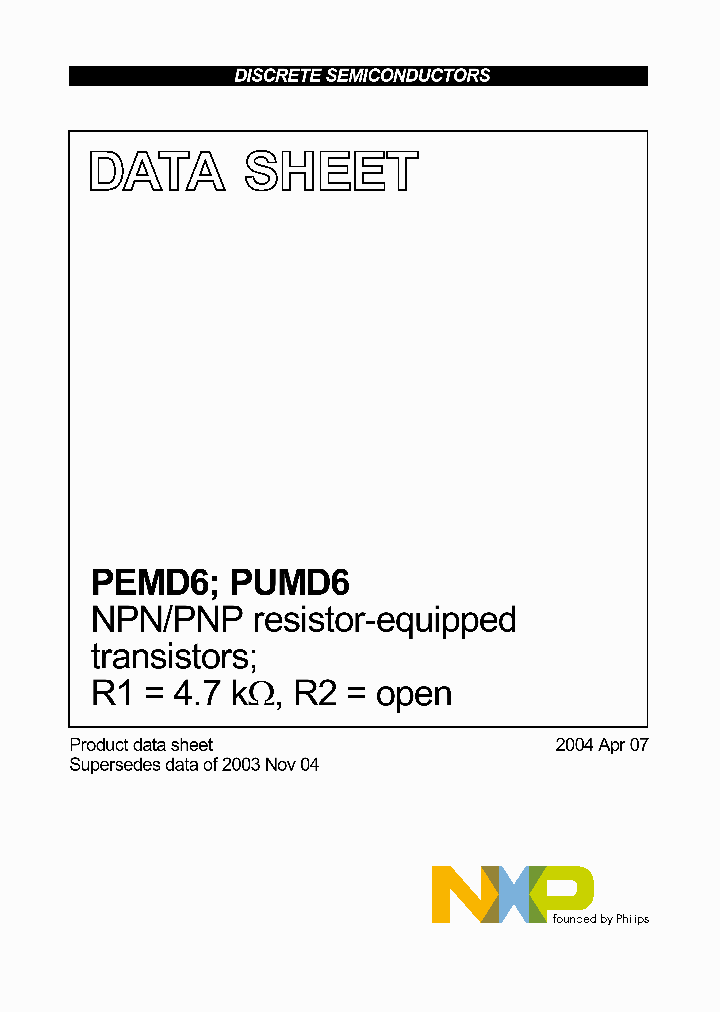 PUMD6_4591507.PDF Datasheet