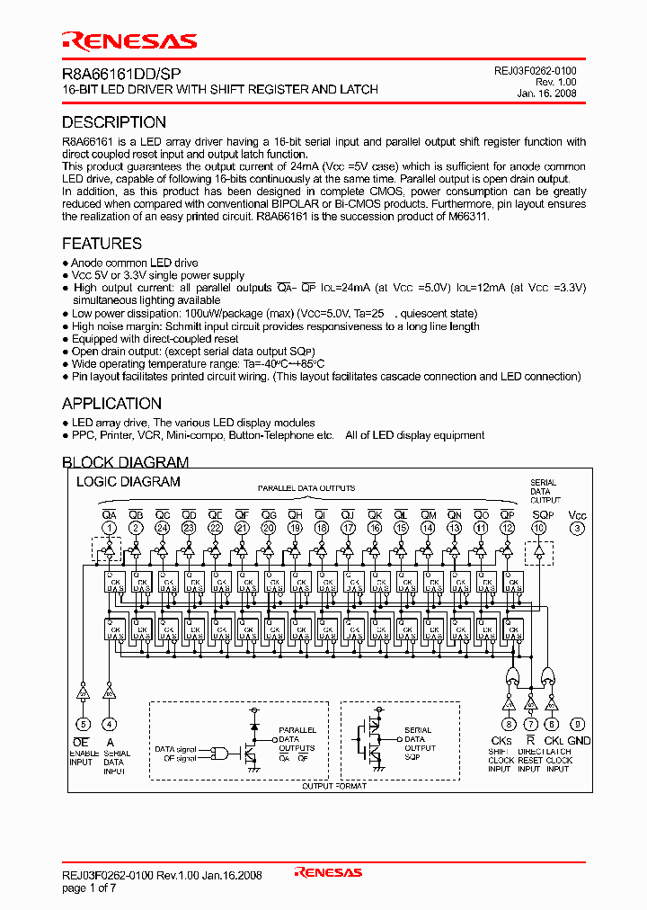 R8A66161DD_4457164.PDF Datasheet