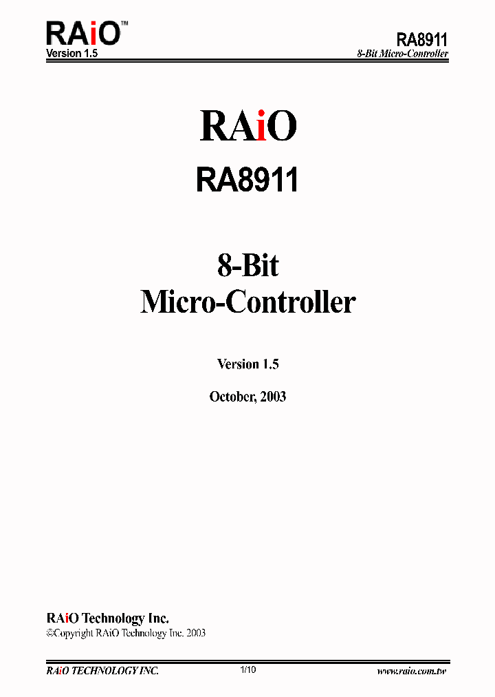 RA8911_4240145.PDF Datasheet