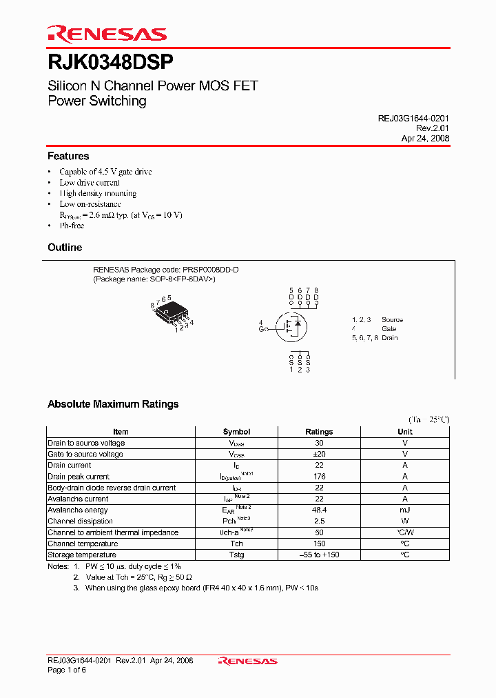 RJK0348DSP_4240974.PDF Datasheet