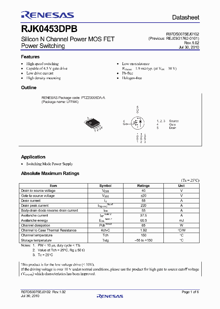 RJK0453DPB-00-J5_4866286.PDF Datasheet