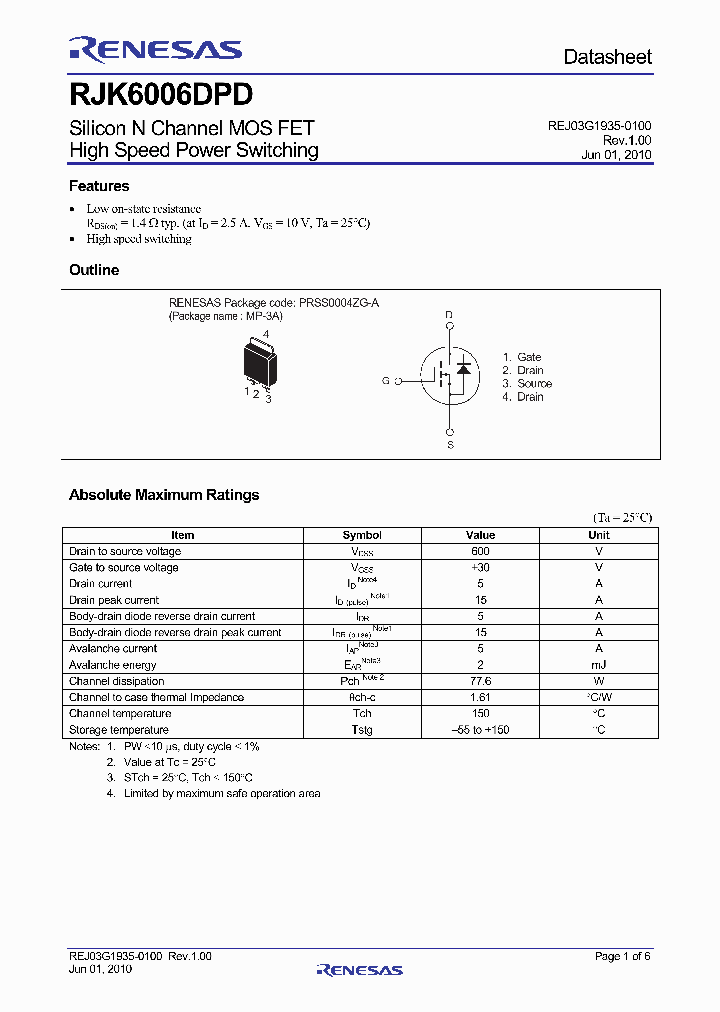 RJK6006DPD_4557317.PDF Datasheet