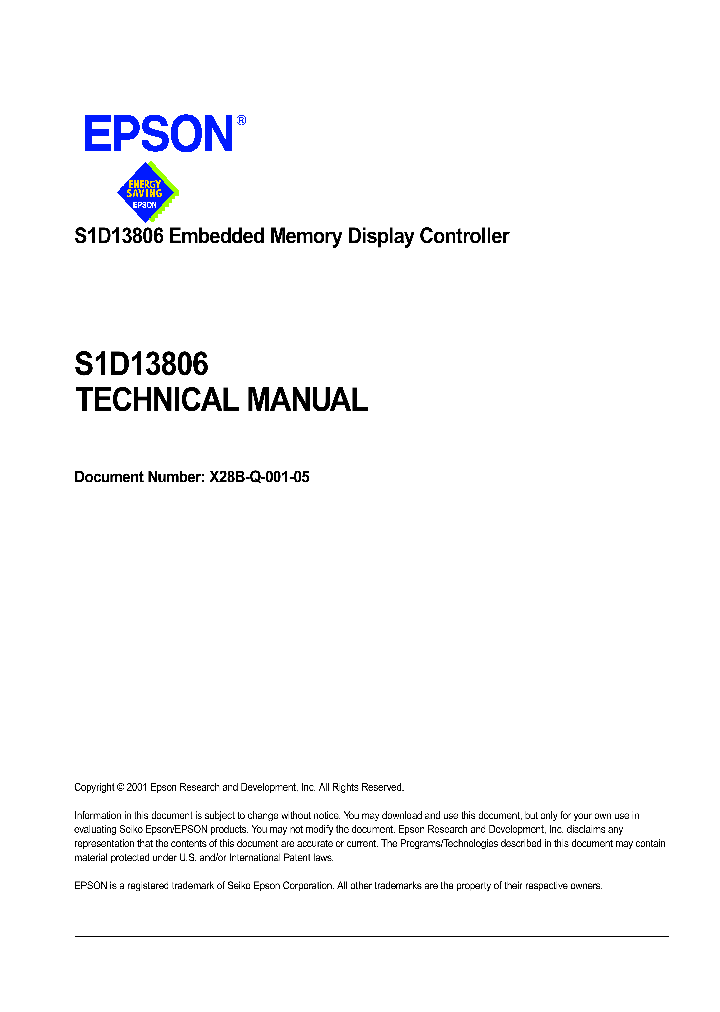 S1D13806_4334048.PDF Datasheet