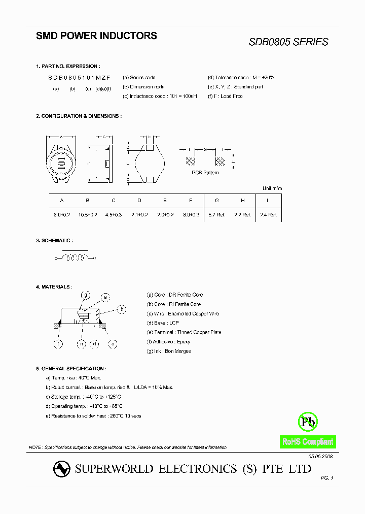 SDB0805100MZF_4428285.PDF Datasheet