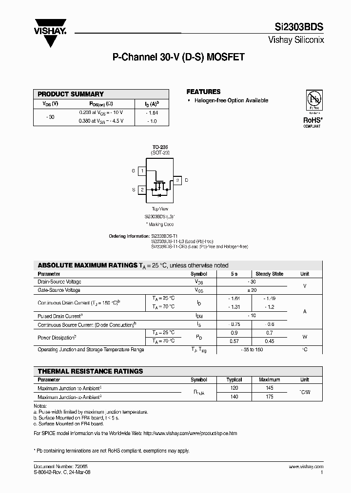 SI2303BDS_4699420.PDF Datasheet